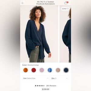 we the free summer daydream button down